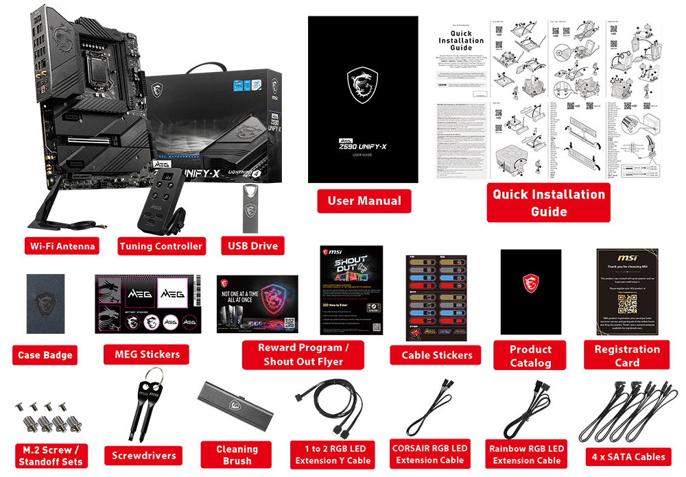 MEG Z590 UNIFY-X Box content