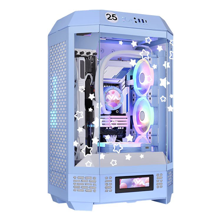 Intel Core Ultra processors (Series 2), Custom Blissful Blue Micro Tower Gaming PC