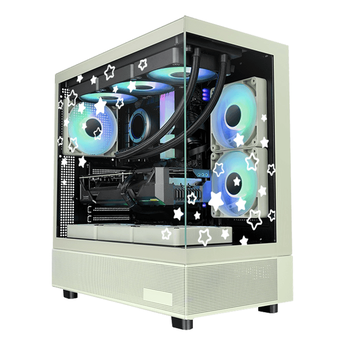 Intel Core Ultra processors (Series 2), View 270 Plus, Custom Blissful Green Gaming PC