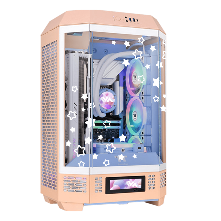 AMD Ryzen 7000/8000/9000 Series processors, Custom Blissful Peach Fuzz Micro Tower Gaming PC