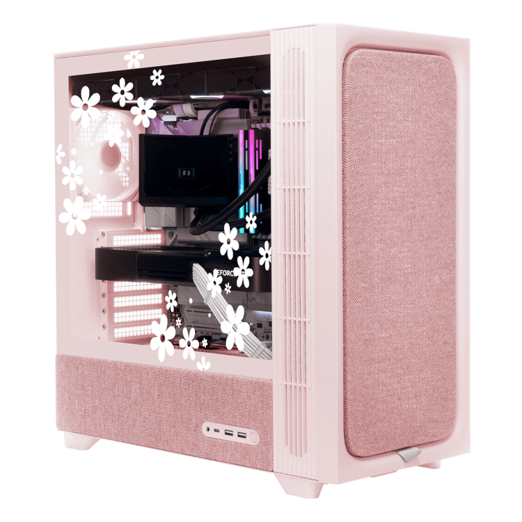 AMD Ryzen 7000/8000/9000 Series processors, Flova F50, Custom Blissful Pink Gaming PC